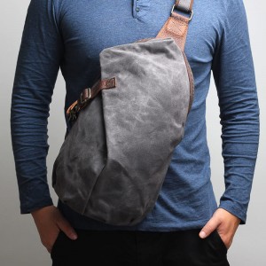 TD27 CROSS UNISEX™ Torba na ramię płótno - skóra naturalna (4 kolory)